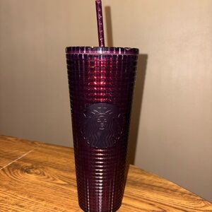 Starbucks Iridescent Purple Tumbler with Straw